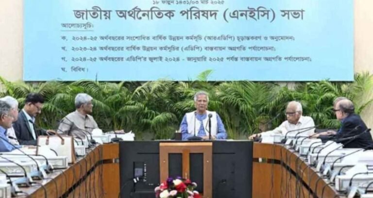 ২ লাখ ৩০ হাজার কোটি টাকার উন্নয়ন বাজেট অনুমোদনে এনইসি বৈঠক আজ
