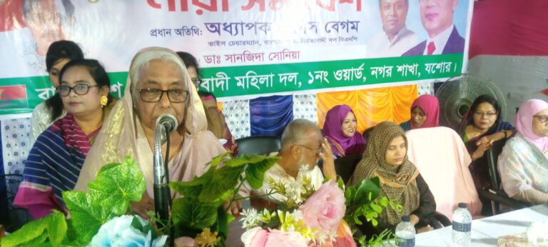 যশোরে নারী সমাবেশে নার্গিস বেগম: নির্ধারিত সময়েই নির্বাচন হবে