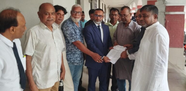 যশোরে ভৈরব নদ সংস্কার আন্দোলনের স্মারকলিপি প্রদান