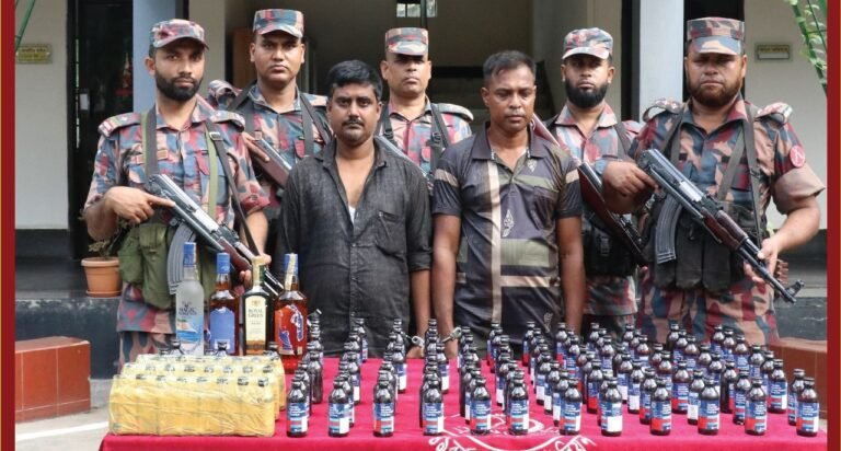 যশোরে ফেন্সিডিল ও বিদেশী মদসহ ভারতীয় ও বাংলাদেশী আটক