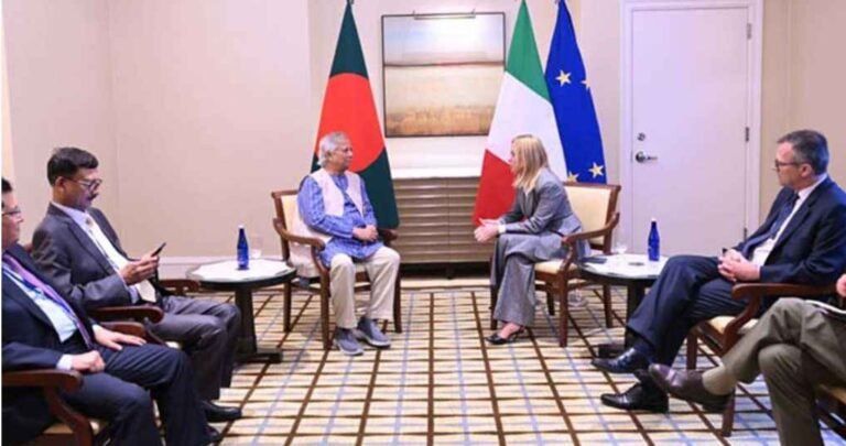 নিরাপদ অভিবাসন ইস্যুতে ইতালির প্রধানমন্ত্রীর সঙ্গে প্রধান উপদেষ্টার বৈঠক