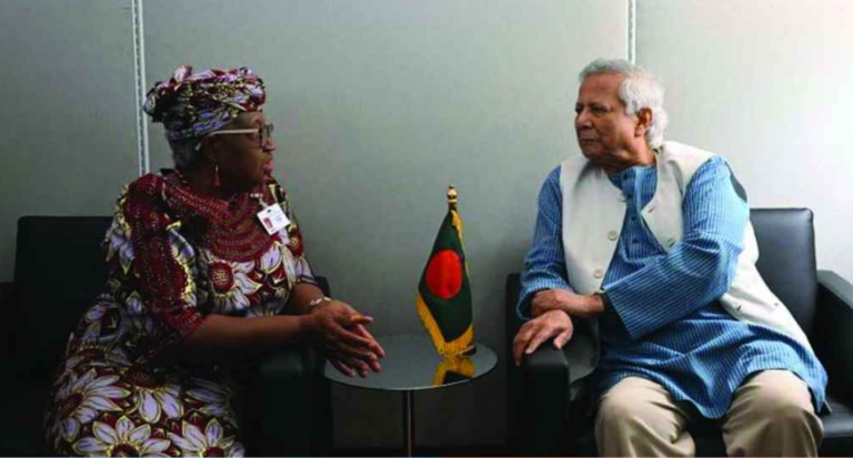 এলডিসি থেকে উত্তরণের পথে ডব্লিউটিও’র সহায়তা চাইলেন প্রধান উপদেষ্টা