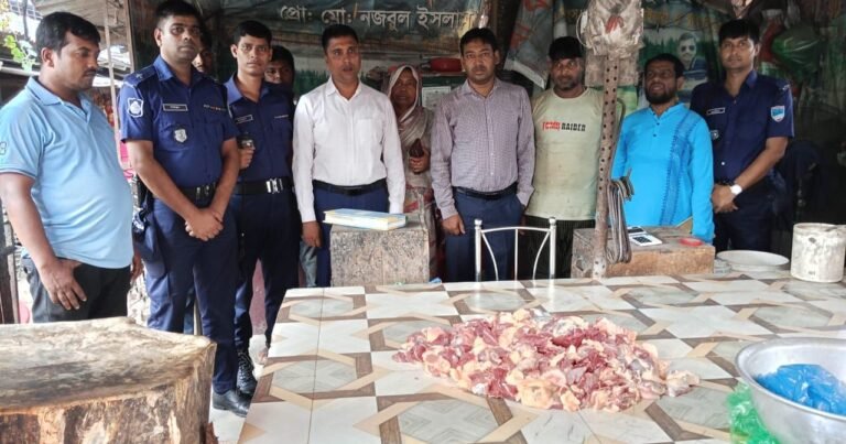 যশোরে এড়ে গরুর বদলে গাভীর মাংস বিক্রি করার অভিযোগে এক কসাইকে জরিমানা