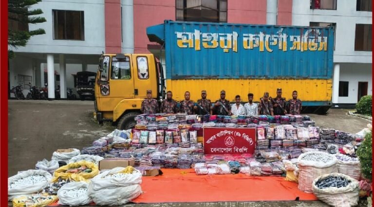 বেনাপোলে বিপুল পরিমাণ ভারতীয় পণ্যসহ কার্গো ট্রাক আটক