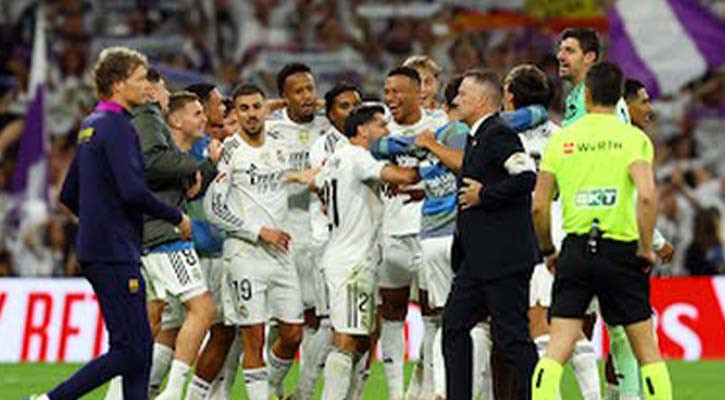 এমবাপ্পে-বেলিংহামের গোলে এল ক্লাসিকোয় রিয়ালের জয়