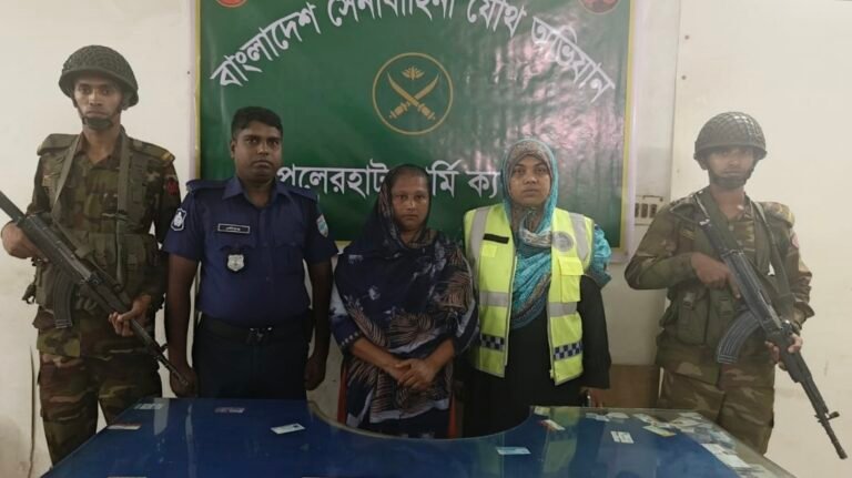 যশোরে সেনা অভিযানে নারী মাদক ব্যবসায়ী গ্রেফতার