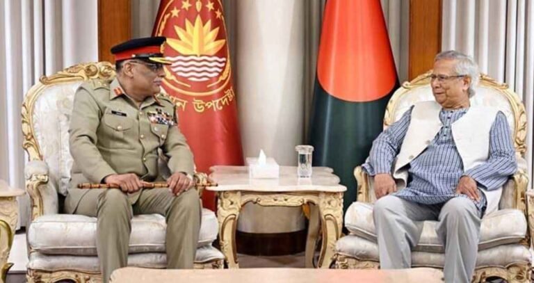 প্রধান উপদেষ্টার সঙ্গে পাক যৌথ বাহিনীর চেয়ারম্যানের সৌজন্য সাক্ষাৎ