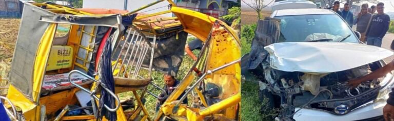 চৌগাছার ইজিবাইক–প্রাইভেটকার মুখোমুখি সংঘর্ষে স্কুল–কলেজ শিক্ষার্থীসহ আহত ৭