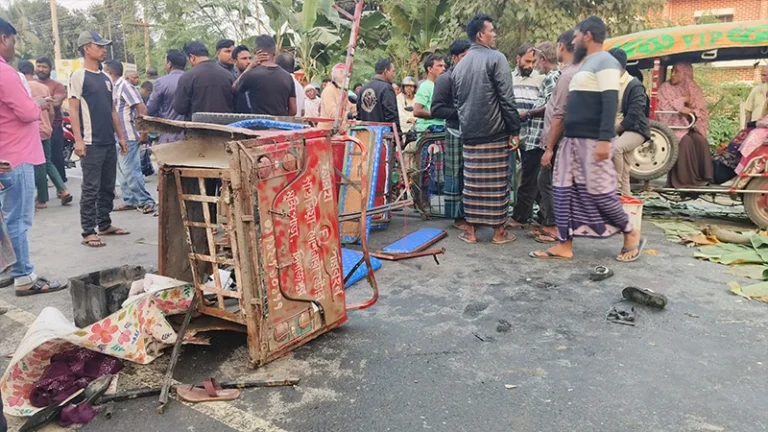 বাস-ইজিবাইকের মুখোমুখি সংঘর্ষ, একই পরিবারের চারজন নিহত