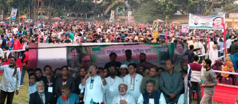 টিএস আইয়ুবের ধানের শীষের প্রচারণা  রূপ নিলো বিশাল নির্বাচনী সমাবেশে