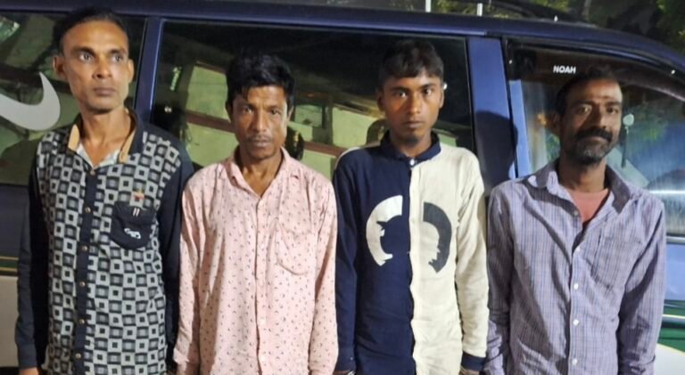 যশোরে মাদকবিরোধী অভিযানে ৪০০ গ্রাম গাঁজাসহ ৪ জন আটক,মোবাইল কোর্টে কারাদণ্ড