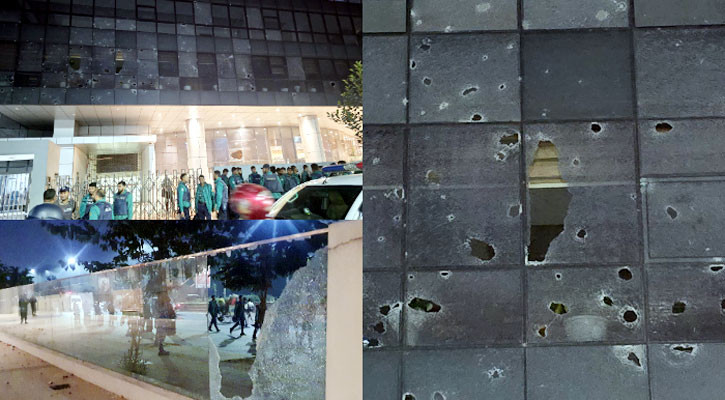 বিটিআরসি ভবনে ভাঙচুর