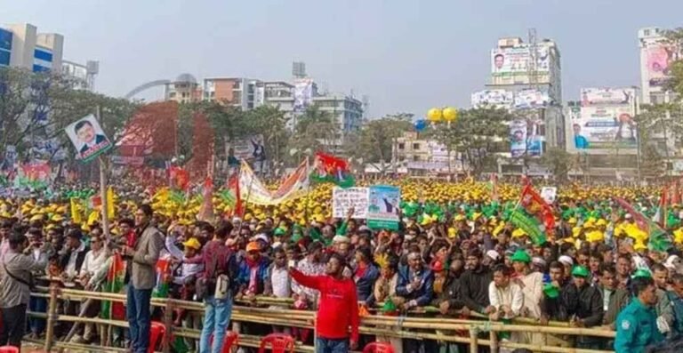 তারেক রহমানের প্রথম নির্বাচনি জনসভা, সিলেট আলিয়া মাদ্রাসা মাঠে জনসমুদ্র