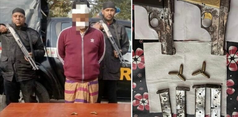 যশোর বেনাপোল পোর্ট থানা এলাকা থেকে বিদেশি পিস্তল ও গুলি সহ অস্ত্রধারী গ্রেফতার