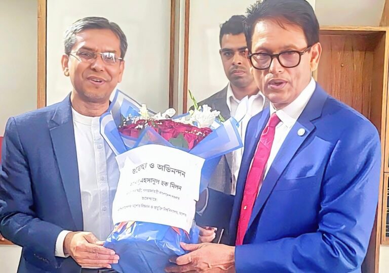 যবিপ্রবি উপাচার্যের সঙ্গে শিক্ষামন্ত্রীর সৌজন্য সাক্ষাৎ