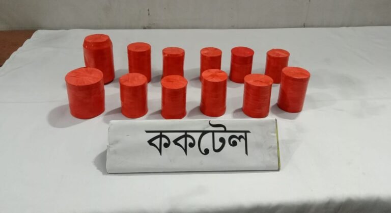 যশোরে ১২টি ককটেলসহ নাশকতাকারী গ্রেফতার