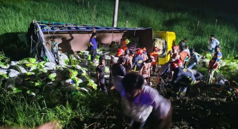 দাউদকান্দিতে ট্রাক খাদে পড়ে নিহত ৭