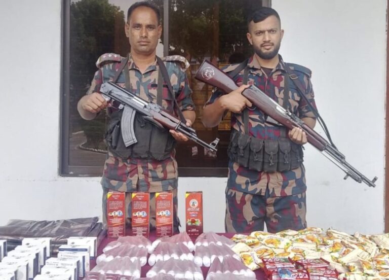 যশোর সীমান্তে চোরাচালানবিরোধী অভিযান, মালিকবিহীন পণ্য জব্দ