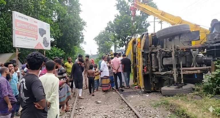 যশোরের অভয়নগরে নওয়াপাড়া ভাগাগেটে ট্রেন-ট্রাক সংঘর্ষে নিহত ১
