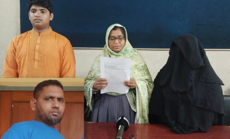 নির্যাতন, প্রতারণা ও হত্যার হুমকি সংবাদ সম্মেলন গৃহবধূর অভিযোগ