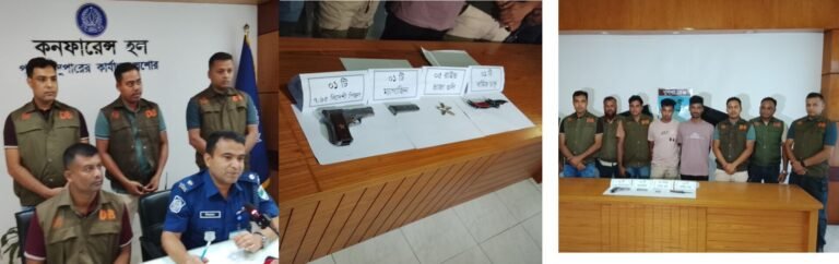 যশোরে অস্ত্র ও গুলিসহ শীর্ষ সন্ত্রাসী ১৭ মামলার আসামি অনি সহযোগীসহ আ/টক