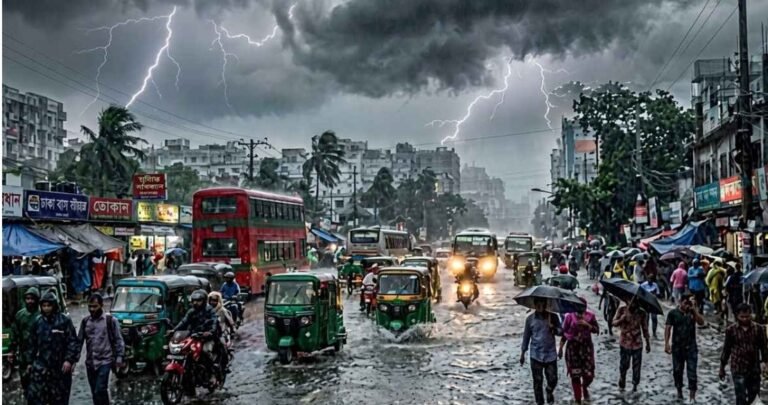 ঢাকাসহ ৮ বিভাগে ১০ দিন ঝড় ও ভারী বৃষ্টির আভাস