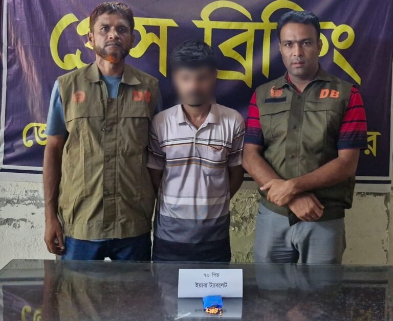 যশোরে ডিবির অ,ভিযা,নে ৭০ পিস ই,য়া,বা,সহ যুবক আ,ট,ক