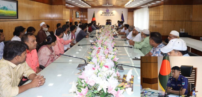 যশোরে প্রেস ও ছাপাখানা মালিক সমিতির সঙ্গে পুলিশ সুপারের মতবিনিময়