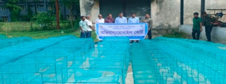যশোরে অবৈধ চায়না দুয়ারি জাল বিক্রি, দুই ব্যবসায়ীকে ৫০ হাজার টাকা জরিমানা