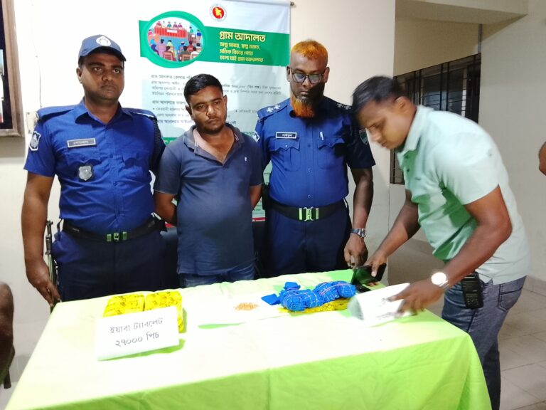 যশোরে ২৭ হাজার পিচ ইয়াবা উদ্ধারসহ কারবারি রিপন আ,ট,ক